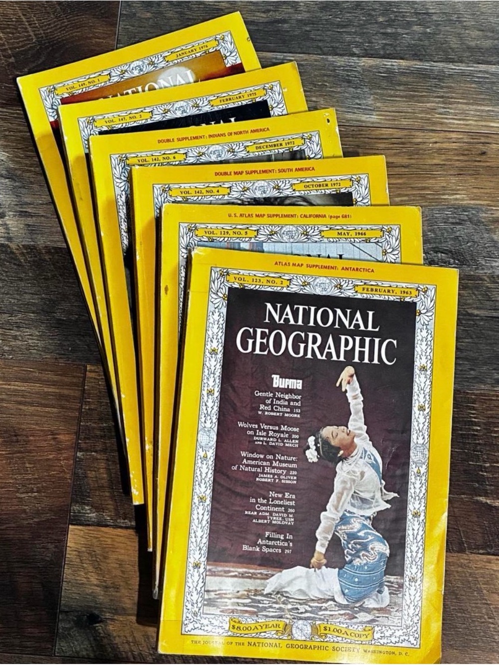 National Geographic Yellow-Bordered Magazine Covers